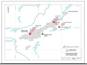 Labrador Uranium Summer 2022 Drilling and Field Program on the CMB Project.