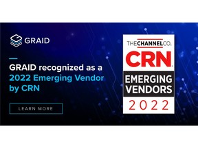 GRAID Chosen a 2022 CRN Emerging Vendor