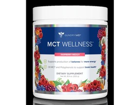 Gundry MD MCT Wellness Raspberry Medley, a new dietary supplement from Gundry MD to help support the production of ketones to promote a healthy metabolism