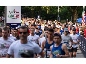 Almost 6,000 runners took part Saturday morning in the 4-mile (6.5 km) race, organised by the Consulate General of Italy.