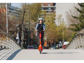 Neuron Mobility e-scooter riders in Ottawa, ON