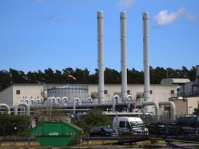 The gas receiving compressor station of the Nord Stream 1 natural gas pipeline in Lubmin, Germany.