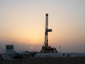 An oil rig in Iraq.