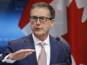 Governor of the Bank of Canada Tiff Macklem speaks at a press conference in Ottawa on Thursday, June 9, 2022.