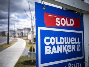 A sold sign on a home outside Ottawa.