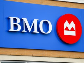 A Bank Of Montreal (BMO) sign is pictured in Ottawa on Monday, July 11, 2022.