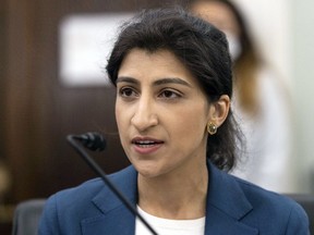 FILE - Lina Khan, nominee for Commissioner of the Federal Trade Commission, speaks during a Senate Committee on Commerce, Science, and Transportation confirmation hearing on Capitol Hill in Washington, April 21, 2021. The Supreme Court's latest climate change ruling could dampen efforts by federal agencies to rein in the tech industry, which went largely unregulated for decades as the government tried to catch up to changes wrought by the internet. Under Chair Khan, the FTC also has widened the door to more actively writing new regulations in what critics say is a broader interpretation of the agency's legal authority.