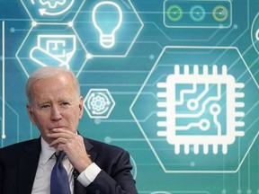 FILE - President Joe Biden attends an event to support legislation that would encourage domestic manufacturing and strengthen supply chains for computer chips in the South Court Auditorium on the White House campus, March 9, 2022, in Washington. A bill to boost semiconductor production in the United States is making its way through the Senate and is a top priority of the Biden administration. It would subsidize computer chip manufacturers through grants and tax breaks when they build or expand chip plants in the U.S.