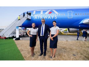The CEO of ITA Airways, Fabio Maria Lazzerini at the Farnborough International Airshow