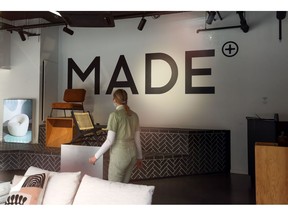 A worker inside a Made.com Design Ltd. store in London, U.K., on Thursday, May 27, 2021. Online furniture retailer Made is looking to raise 100 million pounds ($142 million) in an initial public offering in London, backed by surging demand amid lockdowns from its core base of millennial customers.