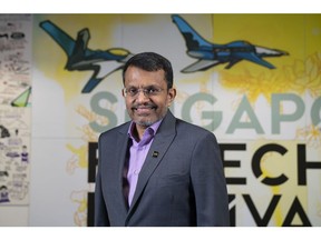 Ravi Menon, managing director of the Monetary Authority of Singapore, in Singapore, on Wednesday, Oct. 27, 2021. Singapore is seeking to cement itself as a key player for cryptocurrency-related businesses as financial centers around the world grapple with approaches to handle one of the fastest growing areas of finance.