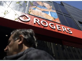 A Rogers store in Montreal, Quebec, Canada, on Monday, May 9, 2022. To close one of Canada's biggest-ever takeovers, Rogers Communications Inc. may need help from an unlikely ally: a rival telecommunications company, Quebecor Inc., led by an outspoken Quebec separatist with a penchant for lawsuits.