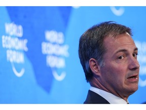 Alexander De Croo, Belgium's prime minister, during a panel session on day two of the World Economic Forum (WEF) in Davos, Switzerland, on Tuesday, May 24, 2022. The annual Davos gathering of political leaders, top executives and celebrities runs from May 22 to 26.