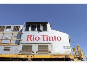 A Rio Tinto Group locomotive travels along a track at the company's rail yard in Karratha, Western Australia, Australia, on Wednesday, June 22, 2022. Iron ore is on course to end the week lower, with the increase in Chinese steel plants being idled and swelling inventories seen as signs of stagnant demand.