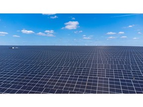 Solar panels at the Weesow-Willmersdorf solar park, operated by EnBW Energie Baden-Wrttemberg AG, in Werneuchen, Germany, on Tuesday, Aug. 2, 2022. The European Union seeking to double solar capacity to 320GW by 2025 and to hit 600GW by the end of the decadewhich would make solar Europe's biggest source of electricity, whereas today it's not even in the top five. Photographer: Liesa Johannssen-Koppitz/Bloomberg