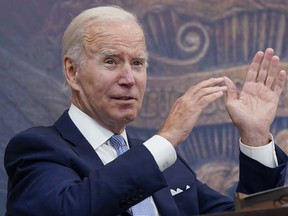 U.S. President Joe Biden speaks about the economy on July 28.
