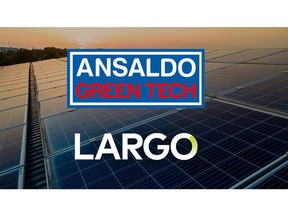 Largo Clean Energy Signs Non-Binding MOU with Ansaldo Green Tech to Negotiate the Formation of a Joint Venture for the Manufacturing and Commercial Deployment of Vanadium Redox Flow Batteries (VRFBs) in the European, African, and Middle East Power Generation Markets
