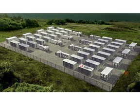 To ensure power to critical community services, San Diego Gas & Electric is adding Mitsubishi Power's Emerald storage solutions. Four microgrid projects totaling 39 megawatts / 180 megawatt hours will strengthen grid resiliency and add reliable capacity to the region's infrastructure for peak demand and unexpected power outages. Shown: Rendering of Mitsubishi Power's Emerald storage solutions battery energy storage system. (Credit: Mitsubishi Power)