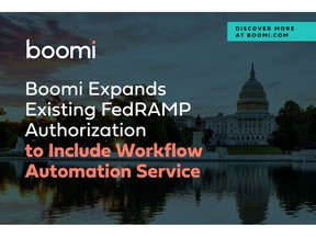 Boomi Expands Existing FedRAMP Authorization to Include Workflow Automation Service
