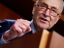 Senate Majority Leader Chuck Schumer, pictured, and his fellow Democrat Joe Manchin renegotiated a massive subsidies and tax credit bill, which includes a minimum corporate tax.  That could result in a blunting of the bill's purpose, argues Jack Mintz.