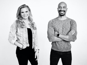 Clearco co-founders Michele Romanow, left, and Andrew D'Souza, right.