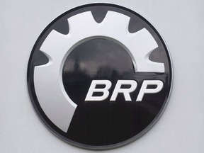 A BRP logo is shown at the research and innovation plant in Valcourt, Que., Friday, November 9, 2012. BRP Inc. says its ongoing investigation into a recent cyberattack has found additional employee information was compromised.