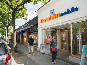 Ein Freedom Mobile-Geschäft in Vancouver.