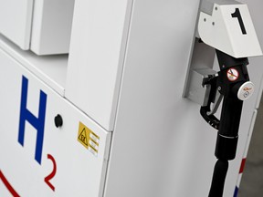 A hydrogen filling station in Belgium.