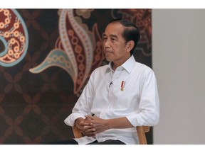 Joko Widodo, Indonesia's president, during an interview at the Hyundai Motor Manufacturing Indonesia plant in Cikarang, Indonesia, on Thursday, Aug. 18, 2022. Photographer: Muhammad Fadli/Bloomberg