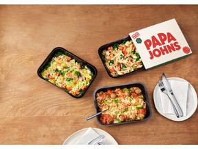 The new Papa Bowls are available in three flavours: Italian Meats Trio, Chicken Alfredo, and Garden Veggie. Consumers can also build their own using their favorite Papa Johns ingredients.
