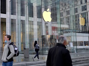 Der Flagship-Store von Apple Inc. in New York, USA