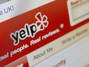 FILE - The Yelp website is shown on a computer screen in Los Angeles, March 17, 2010. The online reviews site Yelp said Tuesday, Aug. 23, 2022, that it is rolling out a new feature to protect users seeking abortions from being misled about anti-abortion centers listed on its platform.