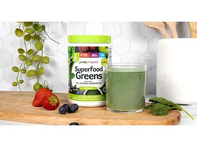 With Superfood Greens, Purely Inspired® has designed an affordable, greens powder with a clean ingredient list that packs 39 superfoods and 18 vitamins and minerals into a single scoop. Superfood Greens will be sold at Walmart® Canada and on Amazon.ca starting in July 2022.