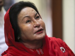 FILE - Rosmah Mansor, wife of former Malaysian Prime Minister Najib Razak, arrives at Kuala Lumpur High Court in Kuala Lumpur, Malaysia, on June 18, 2019. Malaysia's top court on Saturday, Aug. 27, 2022, condemned as a smear attempt the leaking of what was described as a guilty verdict against Rosmah Mansor, the wife of jailed former Prime Minister Najib Razak, at her trial over alleged bribes for a solar energy project.