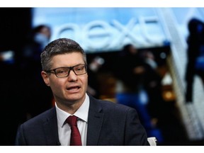 Simon Wolfson, chief executive officer of Next Plc, speaks during a Bloomberg Television interview in London, U.K., on Thursday, Nov. 17, 2016. Wolfson, one of corporate Britain's most prominent Brexit supporters, said he's concerned about the hard-line direction the process has taken and called on the government to maintain Britain's tradition of openness. Photographer: Chris Ratcliffe/Bloomberg