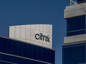 Citrix signage at the company's headquarters in Santa Clara, California, U.S., on Wednesday, Jan. 19, 2022. Elliott Investment Management and Vista Equity Partners are in advanced talks to buy software-maker Citrix Systems Inc., according to people familiar with the matter. Photographer: David Paul Morris/Bloomberg