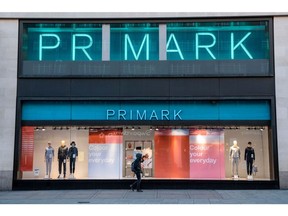 A pedestrian passes the Primark store on Oxford Street in central London, U.K., on Thursday, Jan. 20, 2022. The U.K. Office for National Statistics are due to release their latest retail figures on Friday.