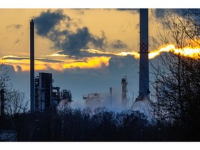 The PCK Schwedt oil refinery operated by PCK Raffinerie GmbH, a subsidiary of Rosneft Oil Co., in Schwedt, Germany, on Thursday, April 7, 2022. The PCK refinery, which handles Russian oil delivered via the Druzhba pipeline, supplies 95% of the gasoline, diesel, heating oil and kerosene to Berlin and Brandenburg.