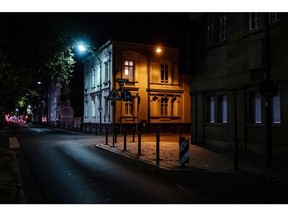A partly lit home on the outskirts of Frankfurt, Germany, on Thursday, Sept. 1, 2022. German Economy Minister Robert Habeck said the country can't rely on gas supplies from Russia, as Europe braces for energy shortages this winter.