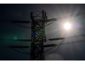 Electrical transmission towers during a heatwave in Vallejo, California, US, on Sunday, Sept. 4, 2022. Blisteringly hot temperatures and a rash of wildfires are posing a twin threat to Californias power grid as a heat wave smothering the region peaks in the days ahead.