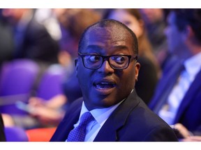 Kwasi Kwarteng, UK business secretary, attends the announcement of the winner of the Conservative Party leadership contest in London, UK, on Monday, Sept. 5, 2022. The UK will finally find out Boris Johnson's successor as prime minister on Monday, after a bitter Conservative Party contest between Foreign Secretary Liz Truss and former Chancellor of the Exchequer Rishi Sunak.