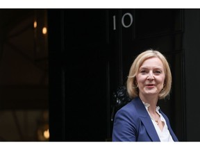 Liz Truss, UK prime minister, departs 10 Downing Street to attend her first weekly questions and answers session in Parliament in London, UK, on Wednesday, Sept. 7, 2022. Truss promised a major package of support this week to tackle soaring UK energy bills, in her first national address as leader that was dominated by a cost-of-living crisis likely to make or break her premiership.