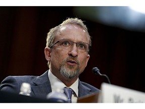 Peiter Zatko, former head of security with Twitter Inc., speaks during a Senate Judiciary Committee hearing in Washington, D.C. on Sept. 13.