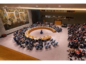 Attendees during a United Nations Security Council meeting in New York, US, on Thursday, Sept. 22, 2022. The US and its allies got a new chance to cast Vladimir Putin as a pariah isolated on the global stage with this weeks gathering of world leaders in New York, even as the United Nations has failed to stop or even curb Russias war in Ukraine.