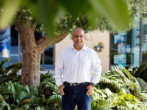 FILE - Sanjay Shah poses for a photograph on the Palm Jumeriah Island in Dubai, United Arab Emirates, Sept. 29, 2020. An Emirati court ruled on Monday, Sept. 12, 2022, that Shah, a British man suspected of masterminding a $1.7 billion tax scheme, cannot be extradited to Denmark to face charges. Shah has maintained his innocence in the case.