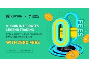 KuCoin Integrates Legend Trading for a Smooth Fiat On-Ramps Payment Experience with Zero Fees