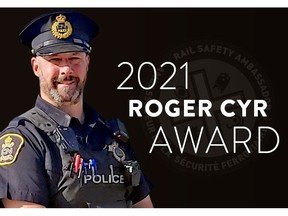 CN Police Constable Hank Neumiller and the Village of Valemount, B.C. Awarded Prestigious Roger Cyr Awards for Outstanding Contributions to Rail Safety