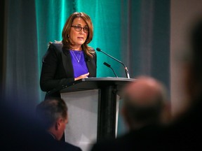 Carolyn Rogers, stellvertretende Gouverneurin der Bank of Canada, bei einem Treffen zur Wirtschaftsentwicklung in Calgary am Donnerstag.
