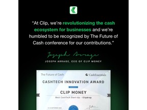 Clip nombrado ‘2022 Best CashTech Start-up’ en la conferencia Future of Cash en Madrid