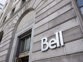 The Bell Canada logo is seen in Montreal, Tuesday, June 21, 2016. Bell Canada says it has acquired independent telecom provider Distributel.